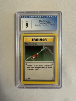 1999 Pokemon 1st Edition Shadowless Maintenance Base Set 83/102 CGC 9 Mint! WOTC - Image 1