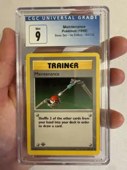 1999 Pokemon 1st Edition Shadowless Maintenance Base Set 83/102 CGC 9 Mint! WOTC - Image 2