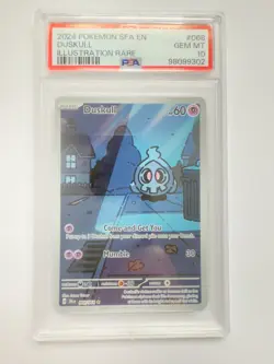 2024 Pokemon Sfa EN-Shrouded Fable Duskull #068 Illustration Rare PSA 10 - Image 1