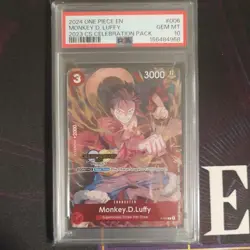 2024 One Piece EN 2023 CS Celebration Pack #006 Monkey.D.Luffy PSA 10 GEM MINT - Image 1