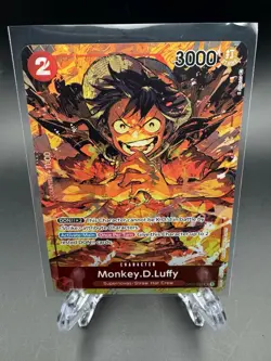 Bandai One Piece CCG Monkey D. Luffy OP01-024 Romance Dawn SR Alt Art Holo - Image 1