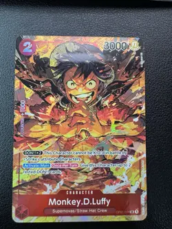 Bandai One Piece CCG Monkey D. Luffy OP01-024 Romance Dawn SR Alt Art Holo - Image 2