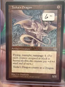 MTG Mirage Teeka's Dragon Magic the Gathering Rare Card MTG - Image 1