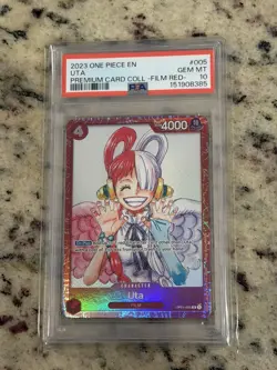 2023 One Piece En Premium Card Coll Film Red #005 Uta PSA 10 GEM MINT - Image 1