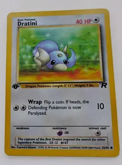 Dratini 53/82 Common 1st Edition Team Rocket Pokemon Card NM - Image 1