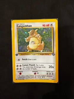 Vintage Pokemon Card Kangaskhan First edition Jungle Holo - Image 1
