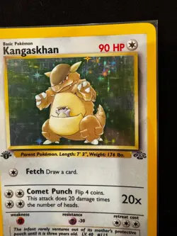 Vintage Pokemon Card Kangaskhan First edition Jungle Holo - Image 2