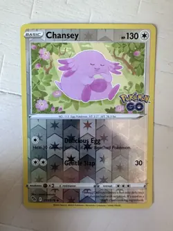 Chansey 051/078 Reverse Holo Pokemon GO Pokemon Card NM - See Description - Image 1