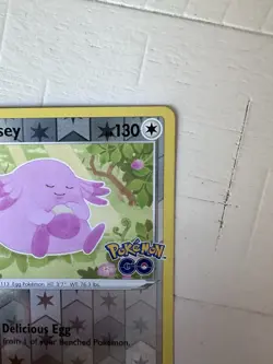 Chansey 051/078 Reverse Holo Pokemon GO Pokemon Card NM - See Description - Image 3
