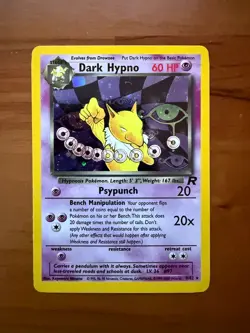 Dark Hypno Team Rocket 9/82 Holo Rare WOTC Pokemon Card 2000 Unlimited - Image 1