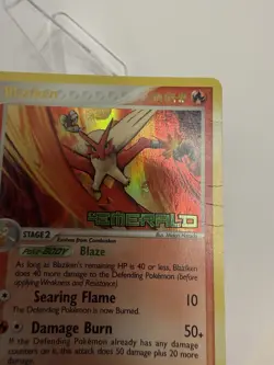 Pokemon TCG Blaziken 1/106 EX Emerald Stamped Reverse Holo Card English - Image 4
