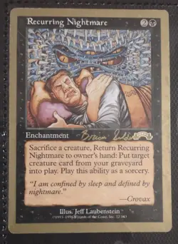 Recurring Nightmare - 1998 Brian Selden (EXO) World Championship Decks MTG LP - Image 1