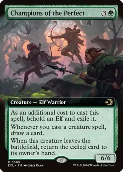 MTG Champions of the Perfect - Foil - Extended Art, Lorwyn Eclipsed, Lightly Pla - Image 1