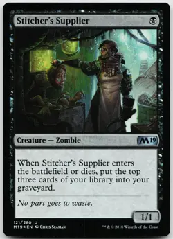 Stitcher's Supplier 121 Uncommon Core Set 2019 Magic: The Gathering Foil NM - Image 1