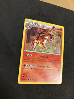 Charizard 19/113 Legendary Treasures Cosmos Holo 🌀 SWIRL! Pokemon LP/MP - Image 4