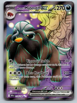 Pokemon TCG SV10: Destined Rivals Arven's Mabosstiff ex 218/182 Ultra Rare 2025 - Image 1