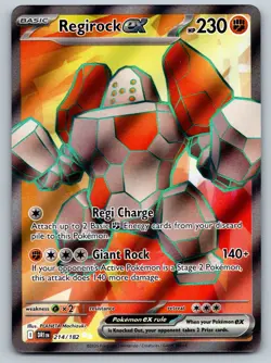 Pokemon TCG SV10: Destined Rivals Regirock ex 214/182 Ultra Rare 2025 - Image 1