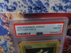 1999 Pokemon Jungle Scyther Holo 10/64 PSA 8 - Image 3