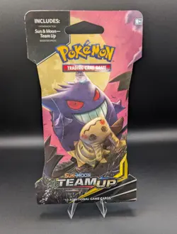 Pokemon TCG Team Up Sleeved Booster Pack Gengar Mimikyu New Factory Sealed 2019 - Image 1