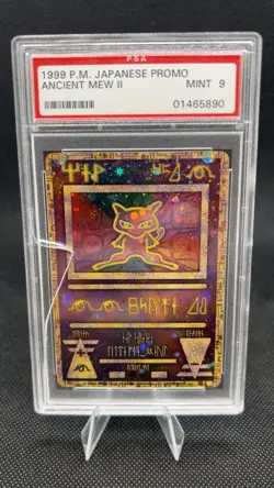 1999 Pokemon Japanese Promo Ancient Mew II PSA 9 With Crack In Slab - Image 1