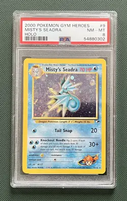 Misty's Seadra Holo Rare Gym Pokemon - PSA NM-MT 8 - Image 1