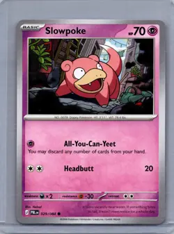 SLOWPOKE 029/084 COMMON PITCH BLACK POKEMON NM/M - Image 1