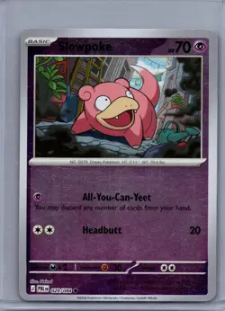 SLOWPOKE 029/084 COMMON PITCH BLACK POKEMON REVERSE HOLO NM/M - Image 1