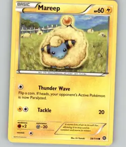 Mareep 38/114 Common Steam Siege Pokemon Near Mint NM - Image 1