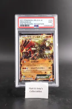 Groudon EX Holo 1st Edition 2011 032/052 Rare Pokemon Japanese PSA 9 - Image 1