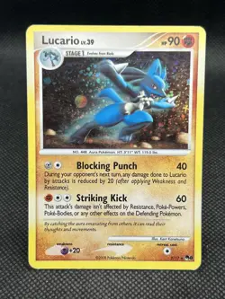 2008 Pokemon, POP Series 8, #2/17 Lucario LV.39 Holo Rare MP - Image 1