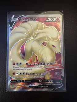 Ninetales V (Full Art) - 177/192 Pokemon TCG Ultra Rare Rebel Clash - Image 1