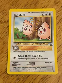 2001 Pokemon Black Star Promo 36 Igglybuff MINT @QX05 - Image 1