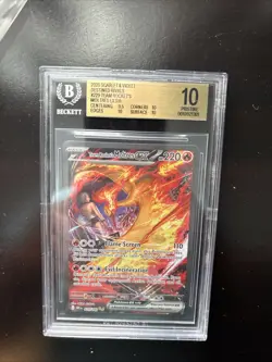 2025 POKEMON EN-DESTINED RIVALS #229 TEAM ROCKET'S MOLTRES EX BGS 10 PRISTINE - Image 2