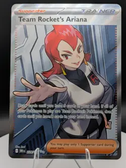 Pokemon TCG: Destined Rivals (224/182) Team Rocket's Ariana Ultra Rare (NM) - Image 1