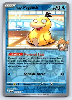 Misty's Psyduck 045/182 Uncommon Destined Rivals Pokemon Reverse Holo NM/M - Image 1