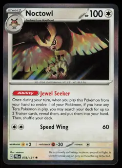 Noctowl 078/131 Holo Rare Prismatic Evolutions Pokemon Near Mint - Image 1