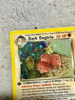 Pokemon Dark Dugtrio 6/82 1st Edition Holo Swirl Team Rocket WOTC 2000 - Image 4
