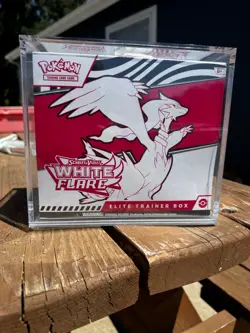 Pokemon TCG Scarlet & Violet White Flare ETB (With acrylic case) - Image 1