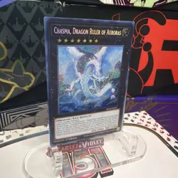 Yu-Gi-Oh! Chasma, Dragon Ruler of Auroras ALIN-EN047 Secret Rare 1st Ed + BONUS - Image 2