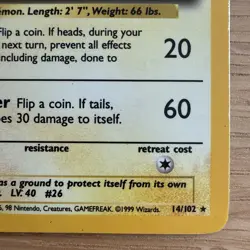 Pokemon Raichu 14/102 Base Set Holo Rare WOTC 1999 – Excellent Condition - Image 5