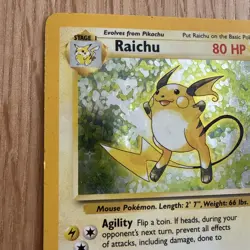 Pokemon Raichu 14/102 Base Set Holo Rare WOTC 1999 – Moderately Played - Image 3