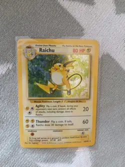 Pokemon Raichu 14/102 Base Set Holo Rare WOTC 1999 – LP Excellent Condition - Image 2