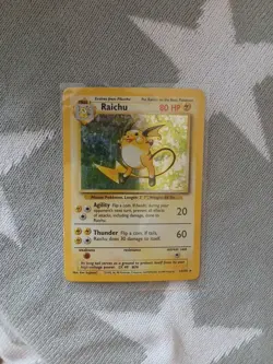 Pokemon Raichu 14/102 Base Set Holo Rare WOTC 1999 – LP Excellent Condition - Image 3