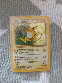 Pokemon Raichu 14/102 Base Set Holo Rare WOTC 1999 – LP Excellent Condition - Image 5