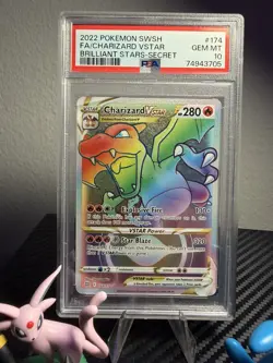 The Pokemon Company Charizard VSTAR 174/172 Brilliant Stars Secret Holo PSA 10 - Image 1