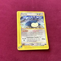 Snorlax E-Reader 100/144 Skyridge Non-Holo Pokemon TCG - LP - Image 1