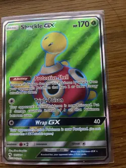 Pokemon TCG Shuckle GX 195/214 Lost Thunder Full Art Holo Secret Rare 170HP - Image 1