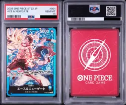 PSA10 One Piece Card Game Newgate Ace L ST22 001 (Start Deck 'Ace Newgate') Re P - Image 1
