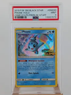 Pokemon Phione Holo - PSA 9 - SWSH Black Star Staff Promo #220 - Mint - Image 1