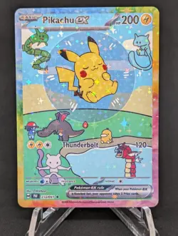 BUBBLE PIKACHU EX POKEMON CARD * FAN ART * MEW FRIENDS Paldean 232/091 - Image 1